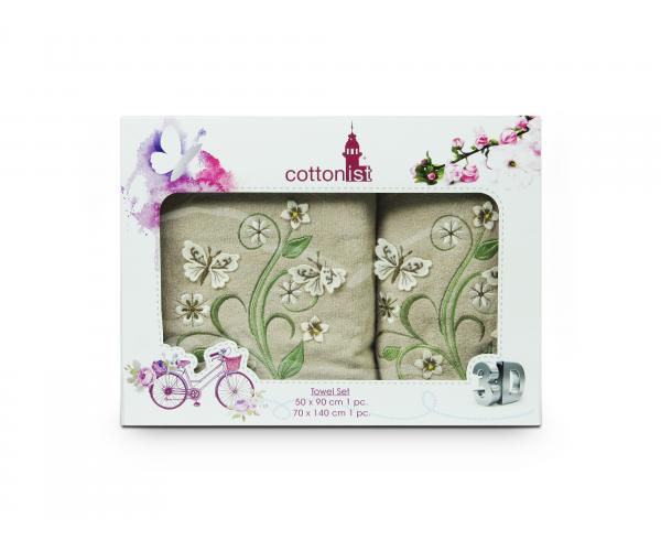 Комплект полотенец Cottonist 3D Kadife в коробке 8414-13